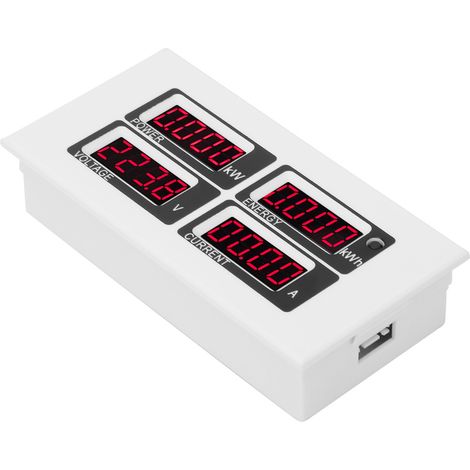 Testeur de courant, tension, puissance et énergie multifonctionnel à LED AC (multimètre PZEM0-004 (bobine de test, transformateur, adaptateur USB)) (1/5)