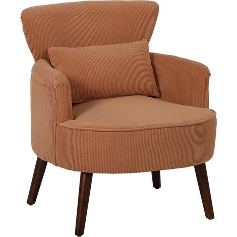 Tissu doux et assise enveloppante, fauteuil relax compact à accoudoirs courbés pour lecture et détente (1/5)