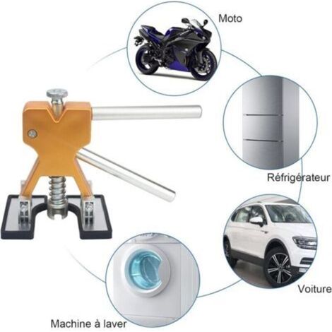 VURAHOME – Lackfreies Ausbeulwerkzeug-Set für Karosserien mit Heißklebepistole, goldenem Ausbeulwerkzeug, für Autos, Kühlschränke, Motorradkarosserie, Türen usw. (1/5)