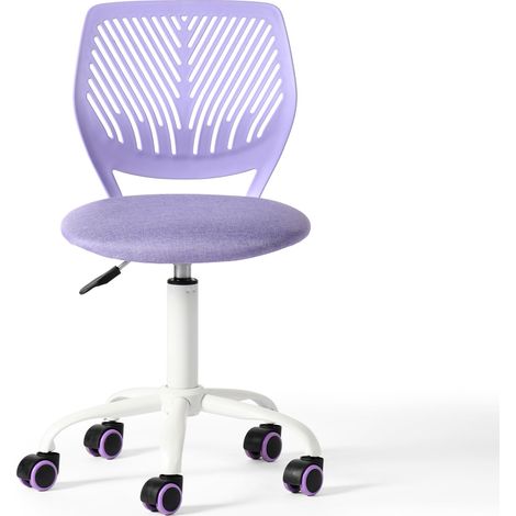 Chaise de Bureau pour Adolescent, Chaise de Tâche sans Accoudoirs Réglable en Hauteur, Chaise D'étude pour la Maison et Le Bureau, Violet Morandi (1/5)