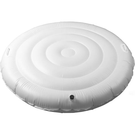 Couverture de spa gonflable en PVC 5,4 pi ronde, protectrice pliable contre la pluie et les débordements, couvercle économique pour jacuzzi extérieur (1/5)