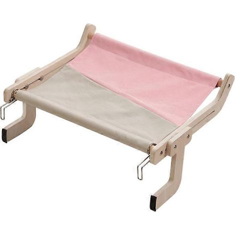 1. Katzen-Sicherheitsregal, Wandmontierter Liegeplatz zum Aufhängen am Bett, platzsparend, bequeme Ruhemöglichkeit – Altrosa – Verbesserte Version A