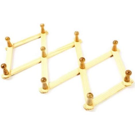 Garderobenständer – Nicht spezifiziert – Ausziehbar – Holz – 10 Haken – Ausziehbar von 32 bis 89 cm (1/4)