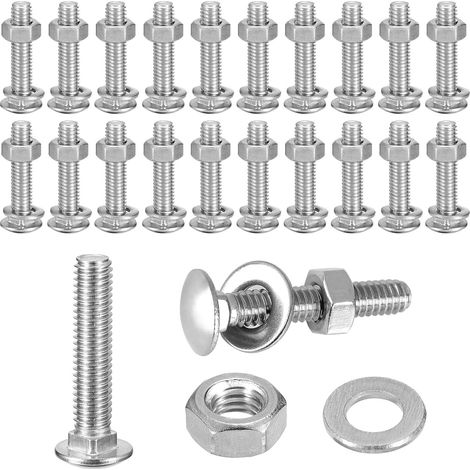 25 Pièces M6x40 Vis à Charnière Inox (1/5)