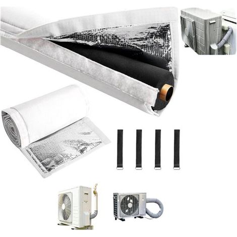 Copertura isolante a tre strati per condotti di climatizzazione (600D) – 183x26 cm – Isolamento per tubi in rame – Resistente ai raggi solari, impermeabile – Oxford (1/5)