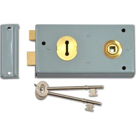 Yale Locks P401 Rim Lock Grey Finish 138 X 76Mm Visi