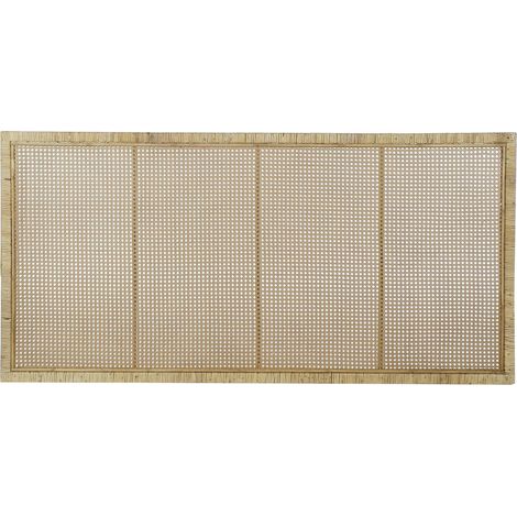 Tête de lit rotin marron pour une touche cosy - Marron naturel tressé du rotin (1/3)