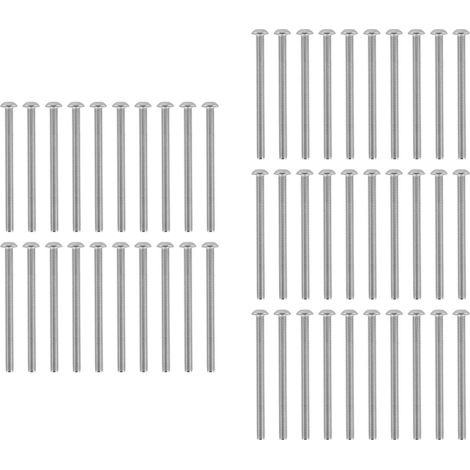 50 Vis à tête bouton acier galvanisé M4 pour instruments électroniques et appareils de précision (1/5)