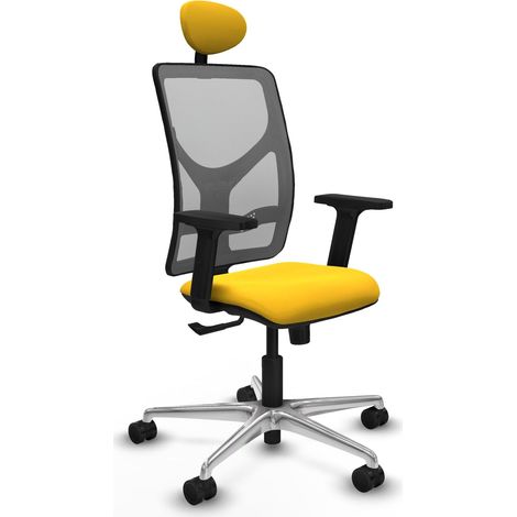 Silla de oficina piqueras y crespo Motilla amarillo mesh gris (1/2)