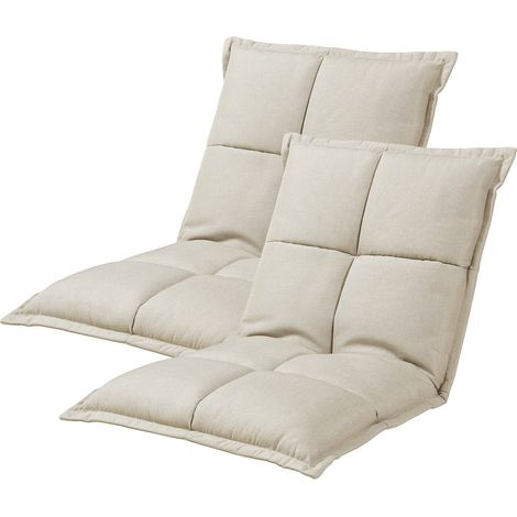 Conjunto de 2 sillas de suelo Deinze con estructura de metal 52 x 50 cm - Beige [en.casa]