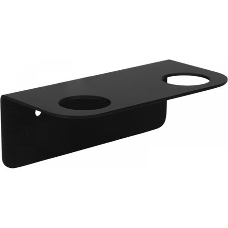 Distributeur de savon : support mural pour bouteilles de salle de bain, noir (1/4)