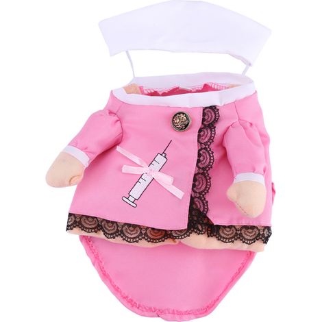 Costume cosplay d'infirmière pour animal, chiot, chien et chat, Noël Halloween, fête, taille S (1/5)