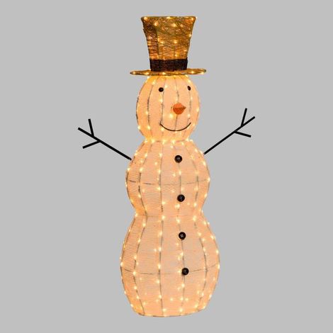 Bonhomme de neige lumineux 3D H120cm 260 LED ambré fixe Timer extérieur Smart Connect 31V professionnel Lotti (1/5)