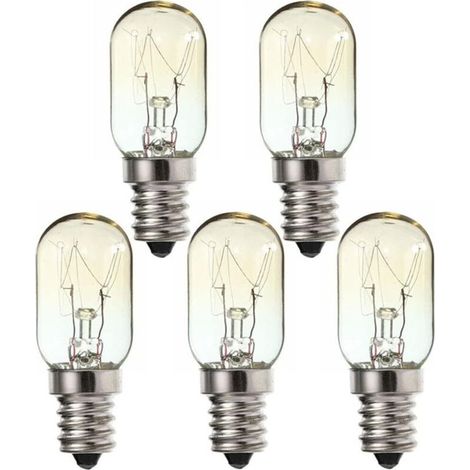 Ampoule LED E14 Lot de 5 ampoules à vis E14 15 W 230 V, ampoule chauffante petite vis Edison SES blanc chaud 2700 K, ampoule E14 pour machine à coudre, ampoule de réfrigérateur Pygmy 15 W E14 T20-RAPA (1/5)