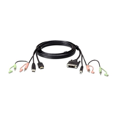 ATEN KVM da HDMI a DVI-D USB con audio di 1,8 m