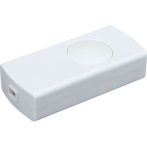 Interrupteur variateur poussoir à main blanc, 100W, 240V- Tibelec (1/3)