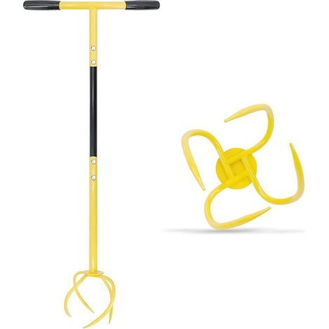 Cultivateur de griffe de jardin et poignée avec manche - Griffe de sol manuelle - Griffe de désherbage et griffe de terre Twist Tiller Garden Claw Twist Tiller Cultivator Tiller (1/4)