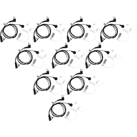 vhbw 10x Oreillette compatible avec Motorola GP300, GP73, GP600, GP68, CP040 radio talkie-walkie, câble acoustique transparent (1/5)