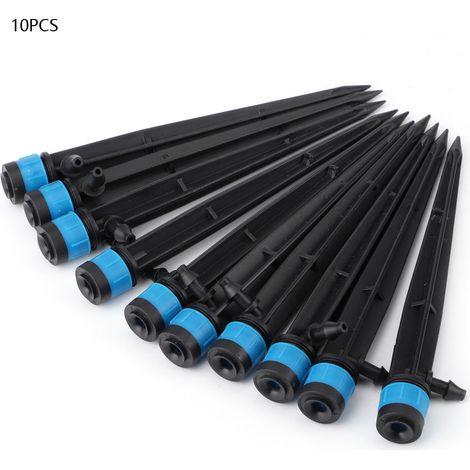 Goutteur d'irrigation 10 pièces en plastique ingénierie 13,5 cm débit réglable accessoire arrosage jardin durable (1/5)