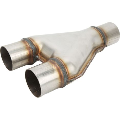 Gorge de queue d'échappement de voiture en acier inoxydable 1 à 2, ajustement serré, anti-fuite, double embouts ID 51mm. (1/5)