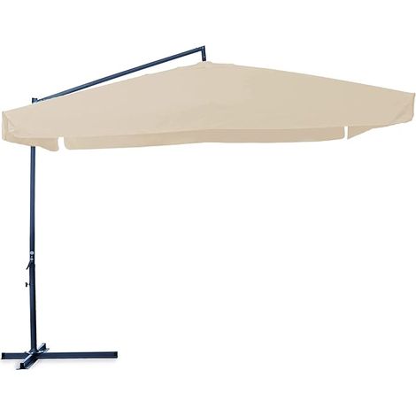 Garden Friend Quadratischer Sonnenschirm 3x3x3h m mit Seitenarm ecr (1/2)