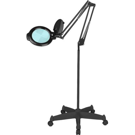 Lámpara de aumento LED Glow Moonlight 8013/6" negra con trípode (1/5)