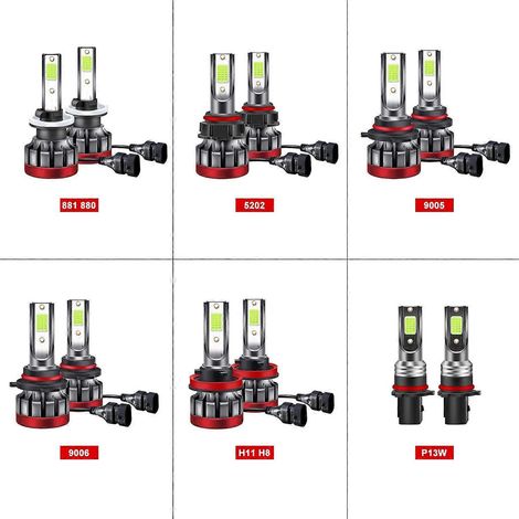 Ampoules de phares LED 5202, 30 W, 3000 lumens, kit de conversion de phares LED ultra-lumineux, étanche IP68