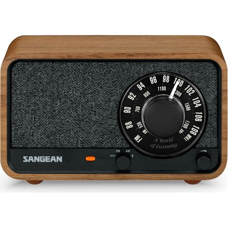 SANGEAN WR-8 NOGAL VINTAGE / RADIO ANALÓGICA DE MADERA CON AM / FM / BLUETOOTH