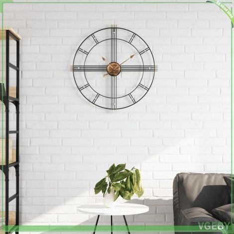 Horloge murale - FAFEISY - 4008410 - Noir - Ø 60 cm - Fer, mouvement quartz silencieux (1/5)