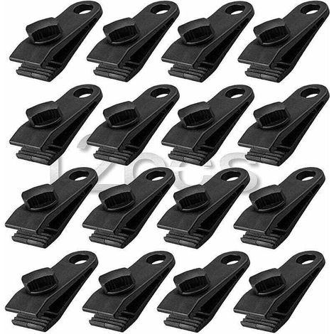 Enowelir 12 Pinces Résistantes Pour Bâche Auvent Tente Caravane Housse De Protection Jardin Ombre Tarp Fixation Instantanée (1/5)