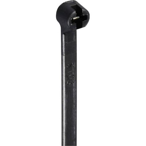 TRU COMPONENTS TC-12814140 Serre-câble 140 mm 3.6 mm noir avec languette métallique, stable aux inte