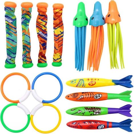 Taucherring – Unterwasserspielzeug fürs Schwimmbad – Tauchspielset für Kinder – 1 Stück (1/5)
