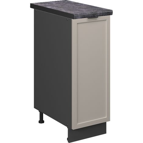 Armadio cucina dispensa alto Fame-Line, GrigioBeige, 30 cm , PL Antracite, Vicco