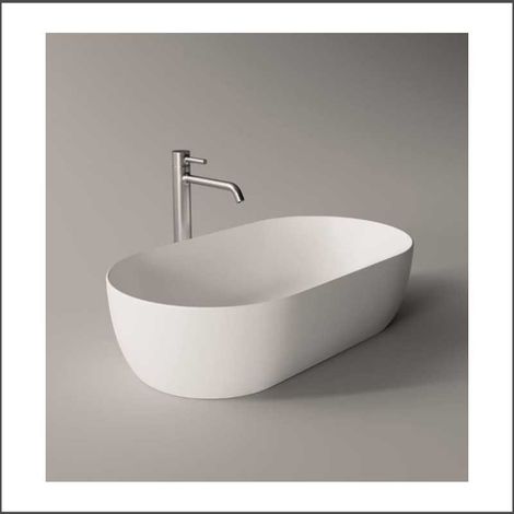Lavabo da appoggio Unica 70x38xh18 cm - Alice Ceramica - Senza Piletta (1/5)