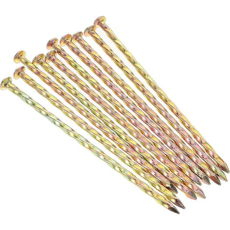Piquets en acier au carbone pour la fixation de gazon artificiel (10 pièces) - Ancrages à clous en spirale (1/5)