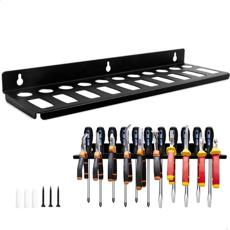 Soporte de herramientas de pared, panel de herramientas, soporte de destornilladores de pared con 21 ranuras de almacenamiento, organizador de herramientas de pared apto para varios modelos de destorn