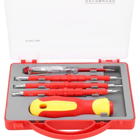 Jeu de Tournevis Magnétiques Isolés pour Électriciens, Outils de Réparation avec Embouts Spéciaux (1/5)