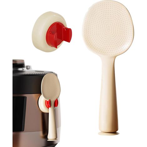 Cuillère Spatule Pelle à Riz pour Cuisine Debout Pelle à Riz avec Ventouse Accessoire de Cuisine Idéal pour Cadeaux Femmes Hommes et Réunions Familiales (1/5)