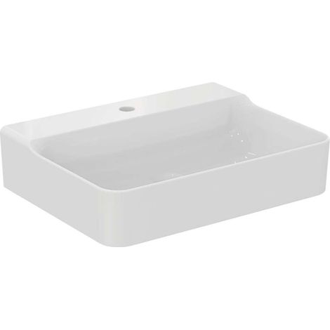 Lavabo CONCA 600x450x165mm bianco monoforo, senza troppopieno IDEAL STANDARD (1/5)