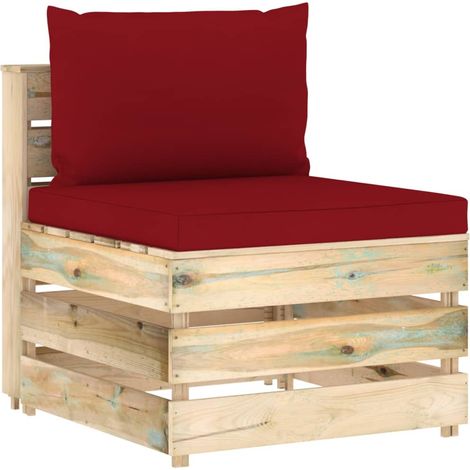 Canapé central sectionnel Contemporain - Sofa Divan Banquette - avec coussins Bois imprégné de vert Chic-925396 (1/4)