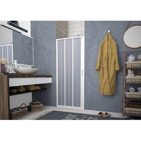 1PZ BOX DOCCIA A SOFFIETTO GOLD acrilico cm.120-100 x 185 h