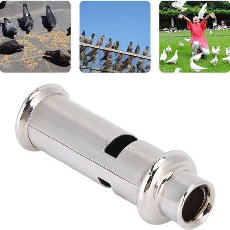 Sifflet ultrasonique acier inoxydable pour pigeons - outil dressage oiseaux (1/5)