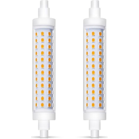 Akynite Ampoule R7S LED 118mm 15W Blanc Chaud 3000K, 1540lm, Équivalent à Lampe Crayon Halogène J118 R7S 100W-120W, AC 220V, R7S 118mm LED Lampe non-dimmable, lot de 2 (1/5)