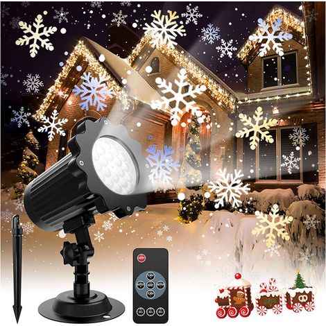 Candle Flocon de neige Projecteur de Noël LED IP65 Lumière de Projecteur Exterieur et Intérieur Décoration,Noël, Mariage (1/5)