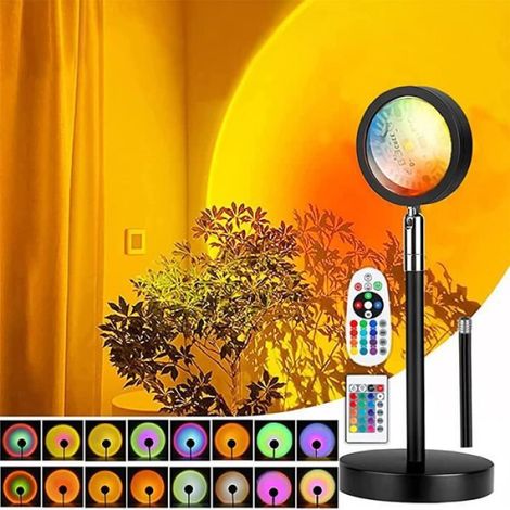 Lampe décorative - Sunset - Lampe Coucher de Soleil - 24 Couleurs - Télécommande - LED USB (1/4)