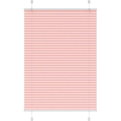 vidaXL Tenda Plissettata Rosa 85x150 cm Larghezza Tessuto 84,4 cm