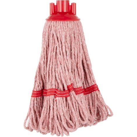 Tête serpillière à franges bande rouge 200g - JANTEX (1/5)