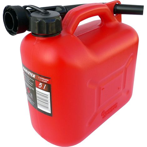 Bidon de carburant Carcommerce, pour essence, eau ou huile, récipient rouge, 5 l (1/5)
