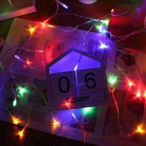 Guirlande lumineuse étoiles LED multicolores fête veilleuse camping tente extérieur décoration Noël (1/3)