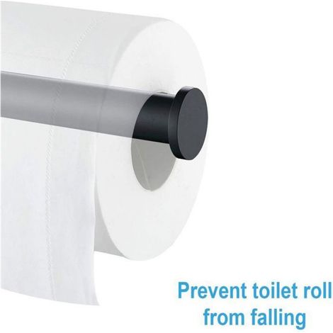 Porte Papier Toilette Derouleur Papier Toilettes Mural Dérouleur Papier Toilette Vis 12CM Support Papier WC Acier Inoxydable Brossé (1/5)